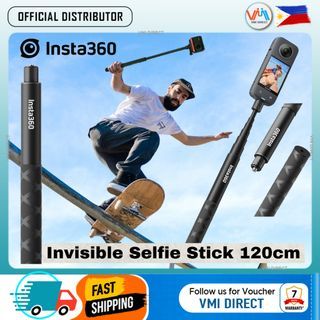 Insta360 Invisible Selfie Stick For Insta360 One X3 X2 Accessory 114cm New Version Super lightweight design Extended stick For Motorcycle Insta360 Bike Mount Extendable Selfie Stick Action Camera Bike Bicycle Selfie Stick Action Camera Holder Mount Stand