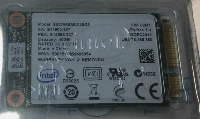 Intel ssd shop 40gb