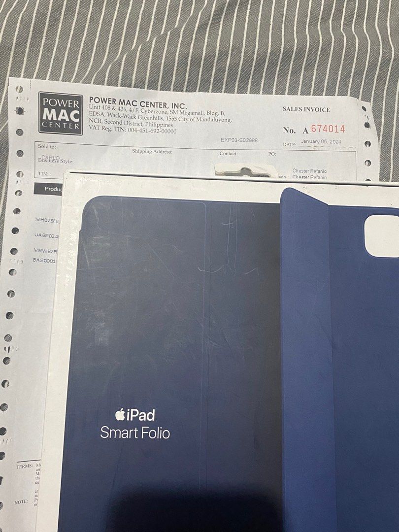 iPad 12.9 4th-6th Gen Smart Sleeve Case (Category: Cases & Sleeves) located in Pasig City. Submitted by thejcstore (Listing ID 1276933237, Image 1). Description: Authentic Power Mac Bought Orig price 6,200k Selling for 1500 never been used.