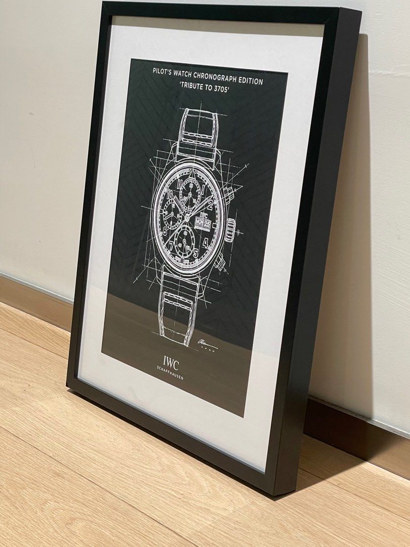 IWC pilot s watch iw3705 tribute to 3705 Wall painting Carousell