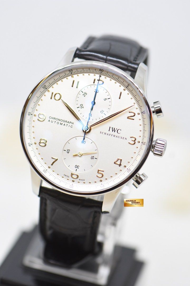 IWC PORTUGUESE CHRONOGRAPH 41mm SILVERED WHITE DIAL AUTOMATIC