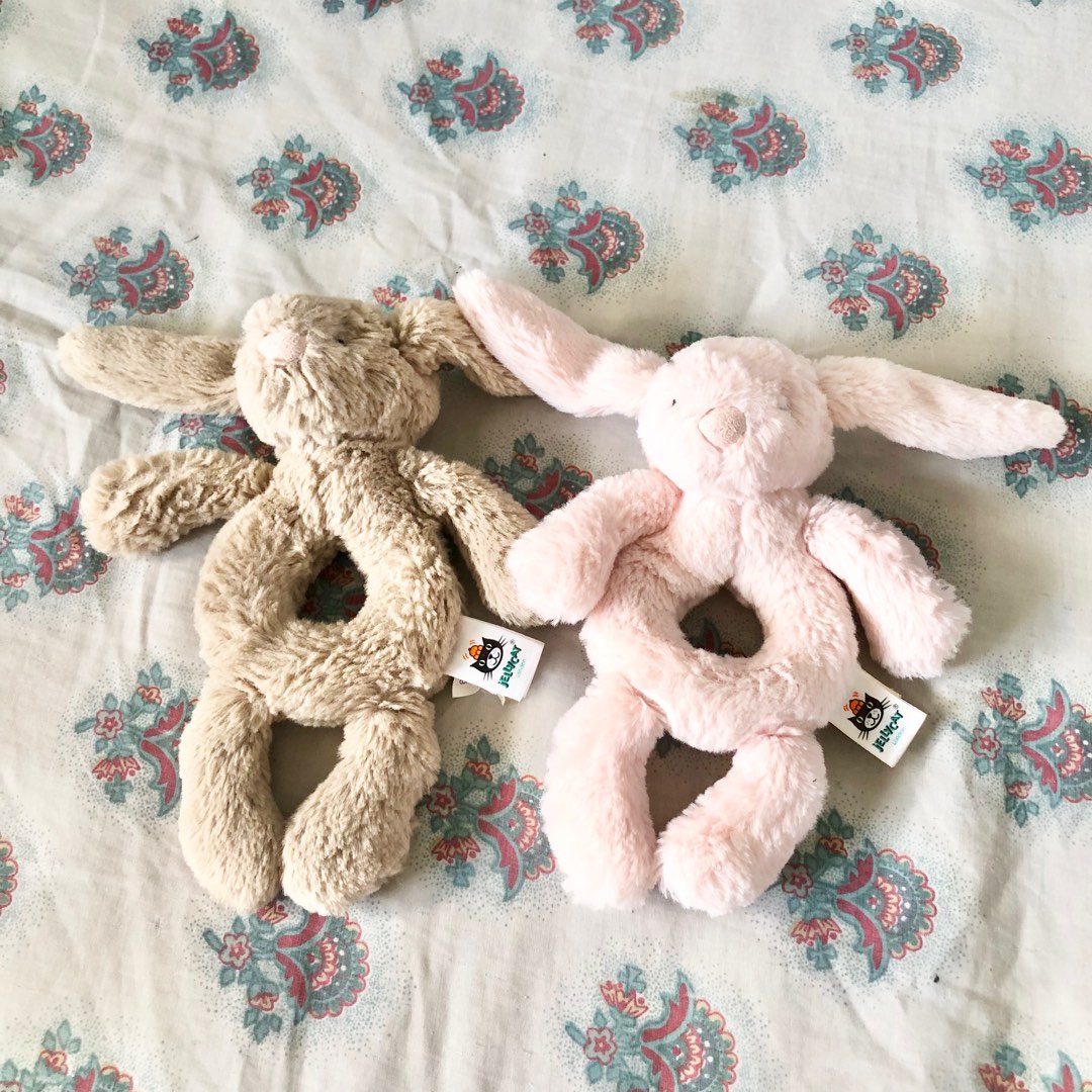 Jellycat bashful bunny rattles, Hobbies & Toys, Toys & Games on Carousell