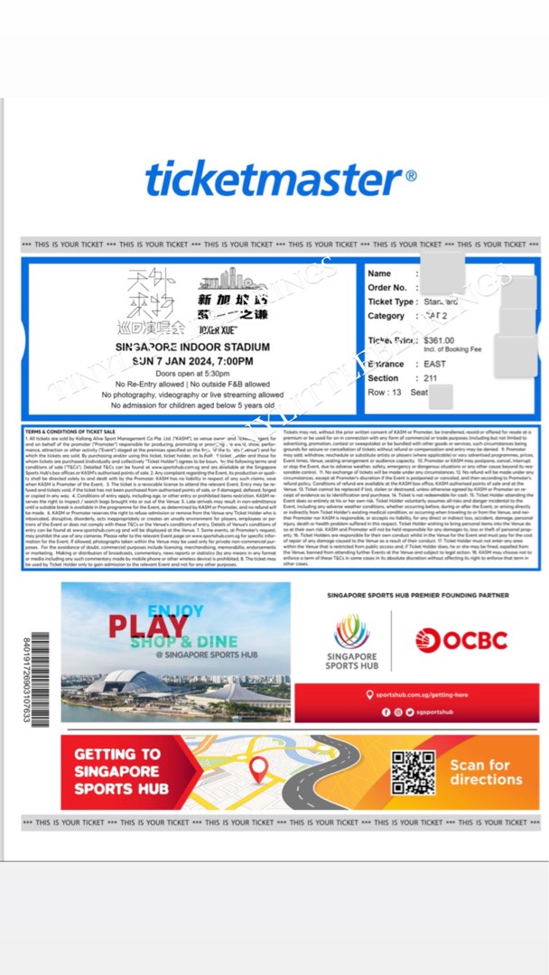 Joker Xue Singapore Concert Tickets 7/10, Tickets & Vouchers, Event