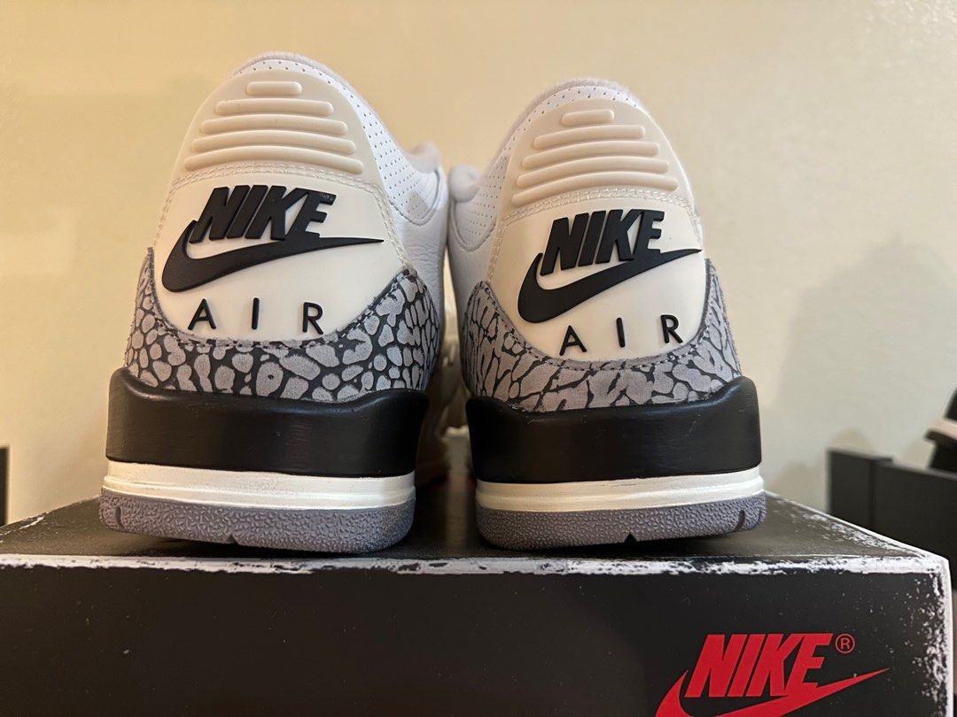 Jordan 3 Retro White Cement Reimagined (Category: Sneakers) located in Quezon City. Submitted by zara_haul (Listing ID 1276865166, Image 3). Description: Product Description Jordan is traveling back in time to 1988 for the next part of their Reimagined series, with the release of the Air Jordan 3 Retro White Cement Reimagined. Jordan used the same design and specs as the original 1988 Jordan 3 silhouette to help craft the second model of the Reim