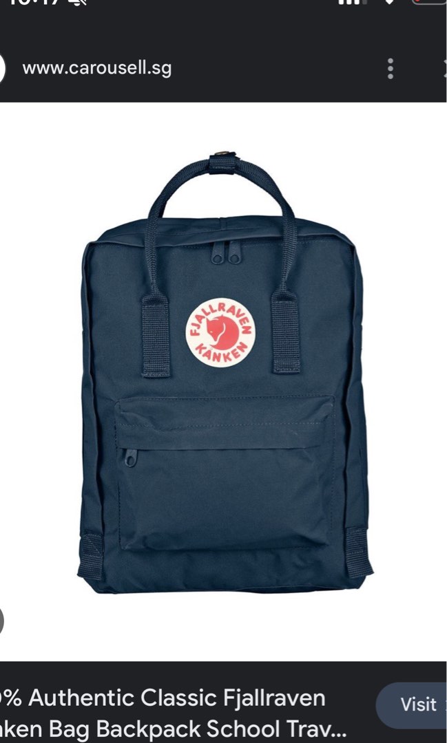 Kanken Backpack Navy Women s Fashion Bags Wallets Backpacks on Carousell