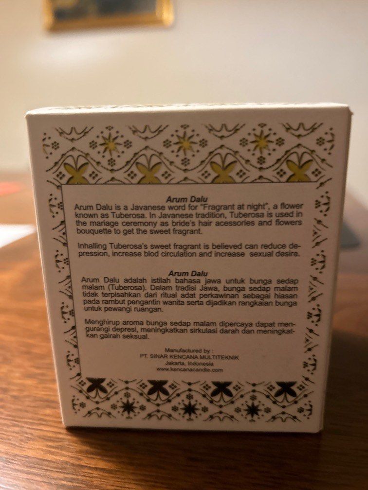 Kencana Scented Candle Indonesian, Furniture & Home Living, Home Fragrance on Carousell