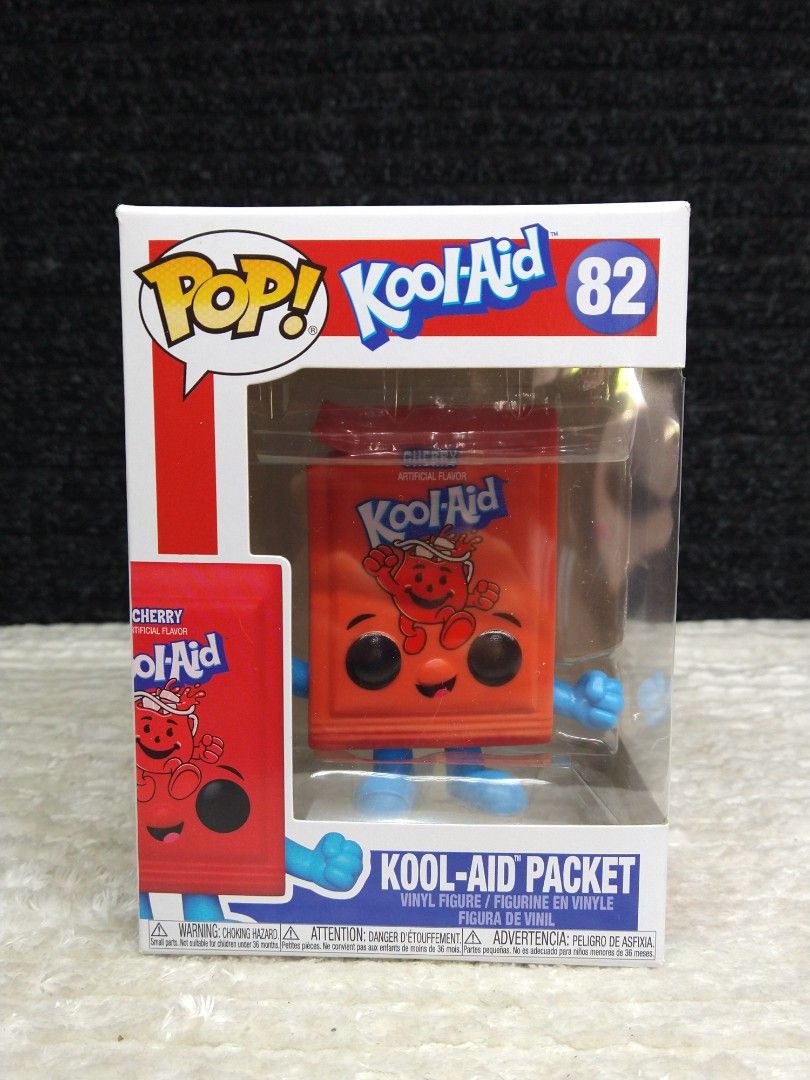Kool-Aid Packet Funko Pop (Category: Designer & Blind Box Toys) located in Pasig City. Submitted by myg.13 (Listing ID 1276996805, Image 1). Description: Kool-Aid Packet Funko Pop Like new From USA 600.