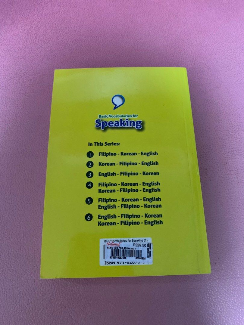 Korean Filipino book speaking (Category: Textbooks) located in Quezon City. Submitted by aayxxc (Listing ID 1276884684, Image 2). Description: .