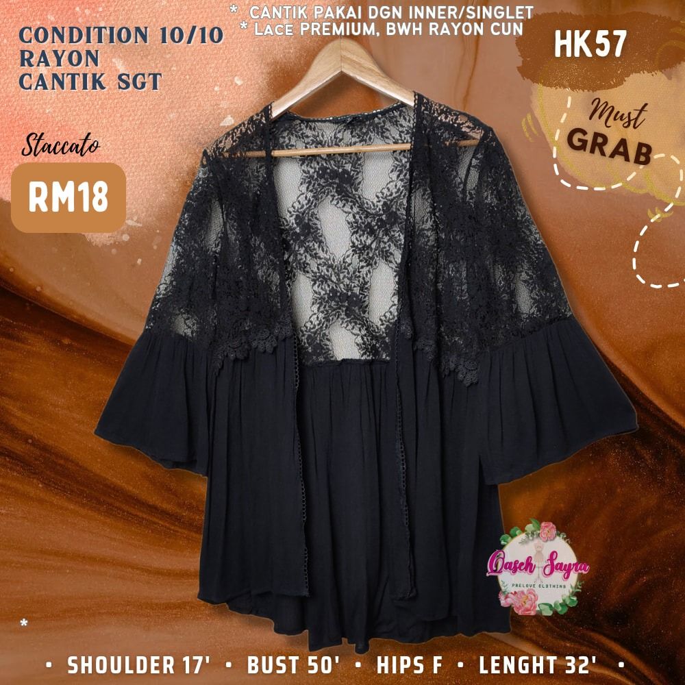 Ladies Blouse Plussize HL48, Women's Fashion, Tops, Blouses on Carousell