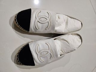 All white chanel hotsell espadrilles
