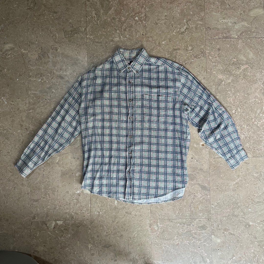 Checkered top button shirt