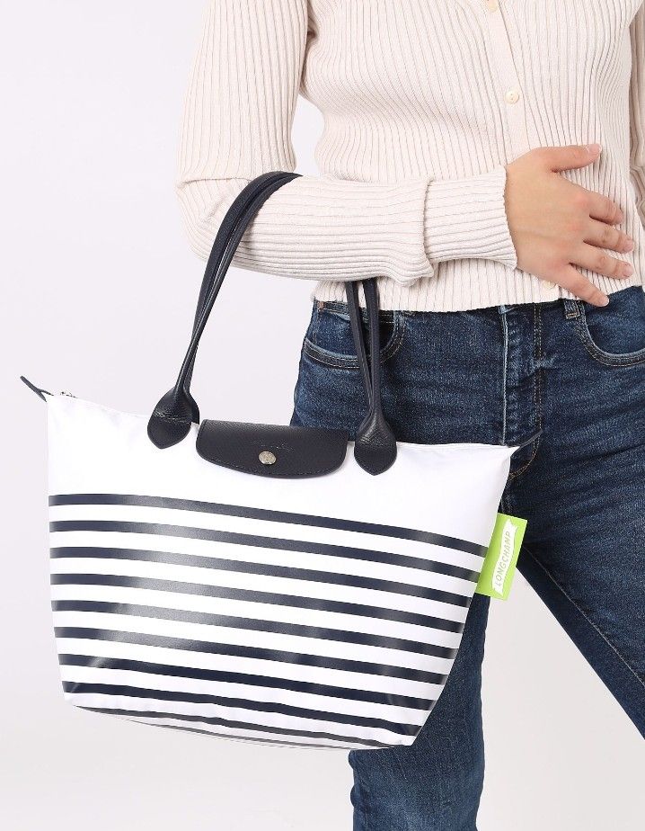 LONGCHAMP Shopper M Le Pliage Mariniere
