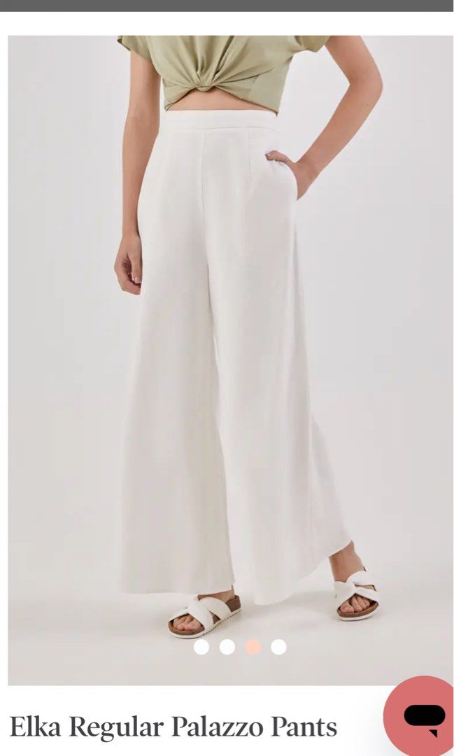 Love Bonito Elka Regular Palazzo Pants in white Women s Fashion