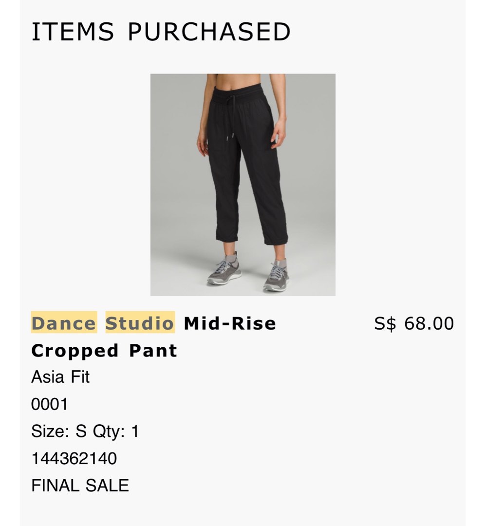Lululemon Dance Studio Mid-rise Cropped Pants