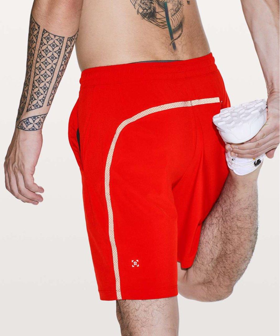 Red lululemon shorts mens online