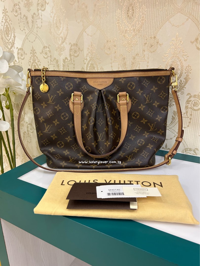 💯% Authentic LV Monogram Palermo Handbag With Strap in GHW