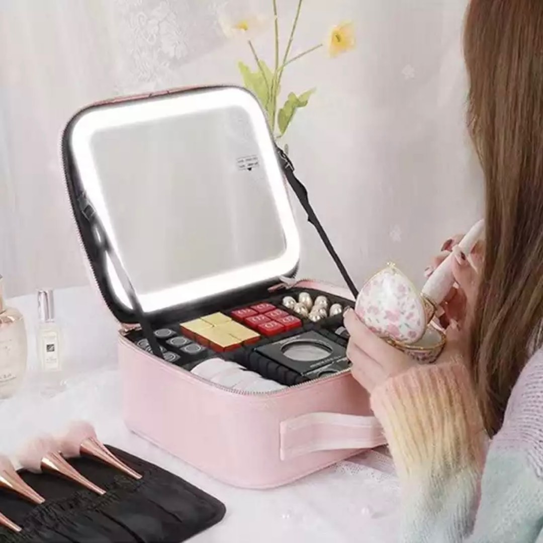 JIBOLAT Small Makeup Bag with Make Up Mirror ?Cute India | Ubuy
