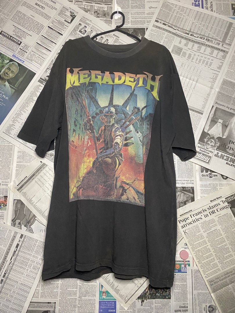 MEGADETH TSHIRT, Men's Fashion, Tops & Sets, Tshirts & Polo Shirts on ...