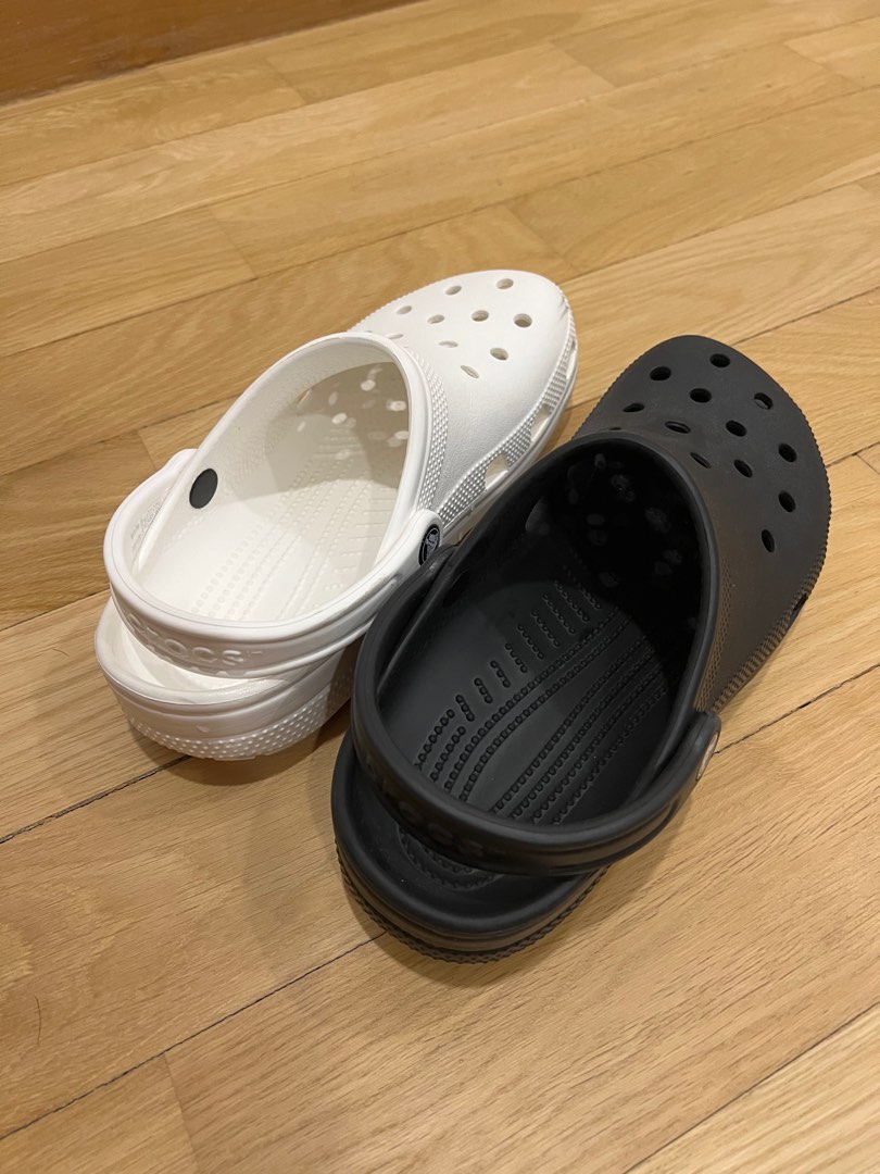Black and white mismatched crocs crocs Men s Fashion Footwear