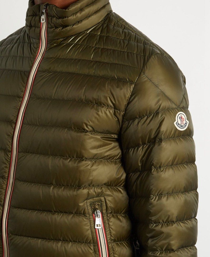 Moncler quilted down Jacket almost new light khaki green Matches Carousell