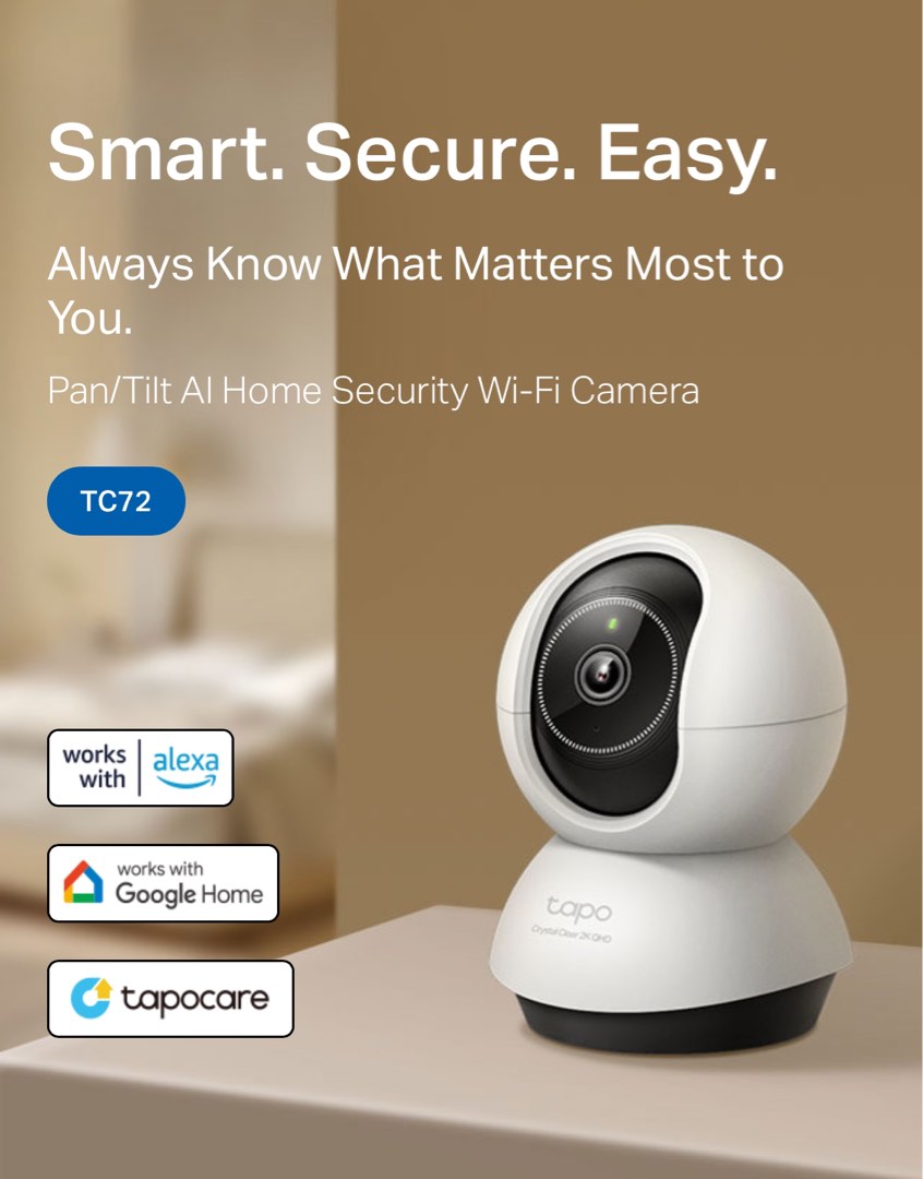 TP-Link Tapo 2K Outdoor Pan/Tilt Security Wi-Fi Camera, 360° View, Motion  Tracking, Compatible with Alexa & Google Home, Night Vision, Free AI