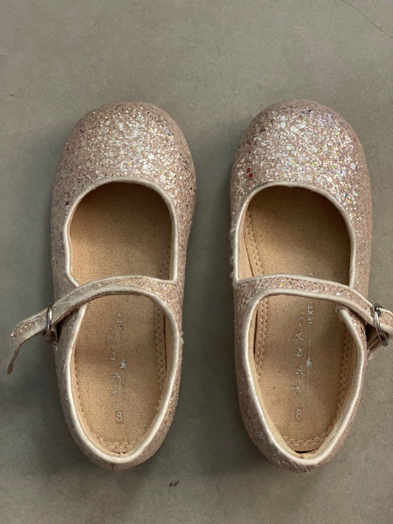 Next Pink Girls Sparkly Shoes Size 8