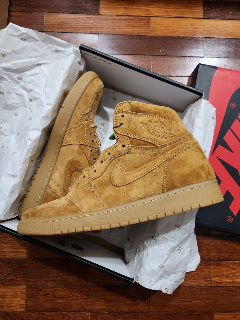 Nike air jordan 1 top retro high og golden harvest