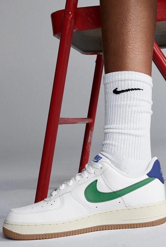 Nike Womens Air Force 1 07 White Green Blue Women AF1 Casual