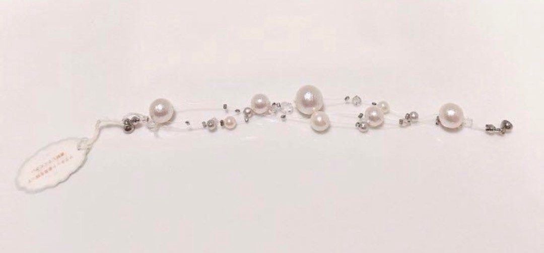 🇯🇵【日本製】OLGA 棉珠魚絲磁石扣手鏈( Cotton Pearl /Wire / Bracelet / Magnetic Lock /  Made in Japan ), 女裝, 飾物及配件, 手鍊- Carousell