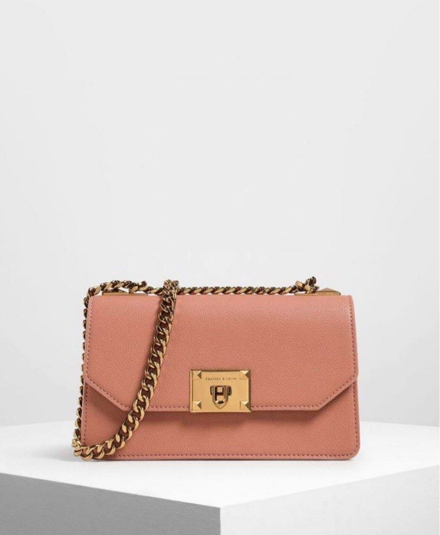 Metal push lock 2024 crossbody bag