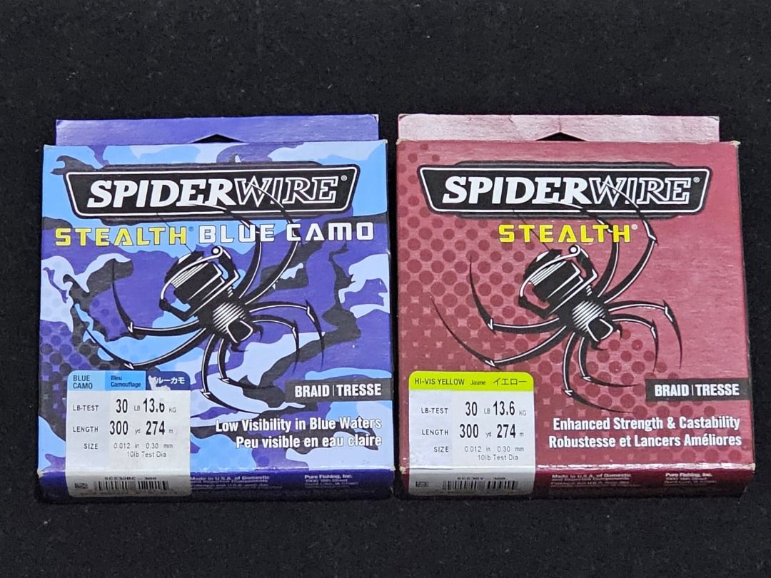 Original Made In USA) BNIB SpiderWire Stealth Braided Fishing Line, Sports  Equipment, Fishing on Carousell