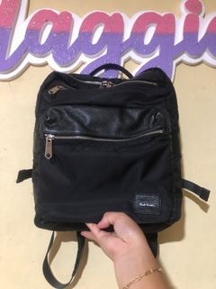 PAUL SMITH NYLON LEATHER TRIMMED BACKPACK