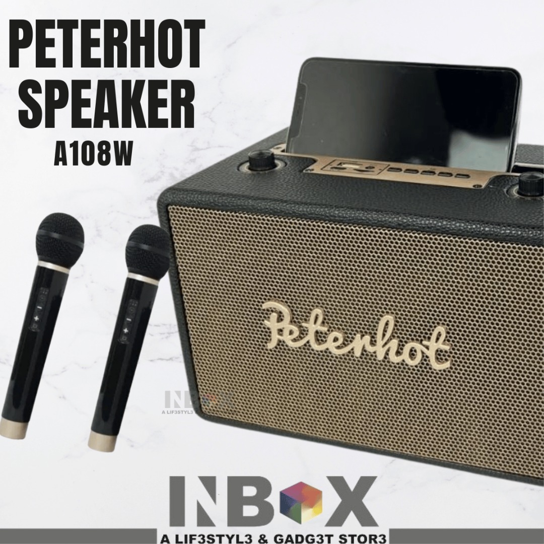 Peterhot Speaker With 2 Wireless Microphone A108W Audio
