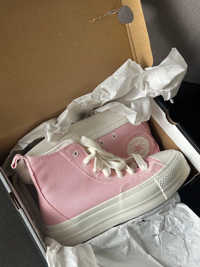 Platform on sale converse pink