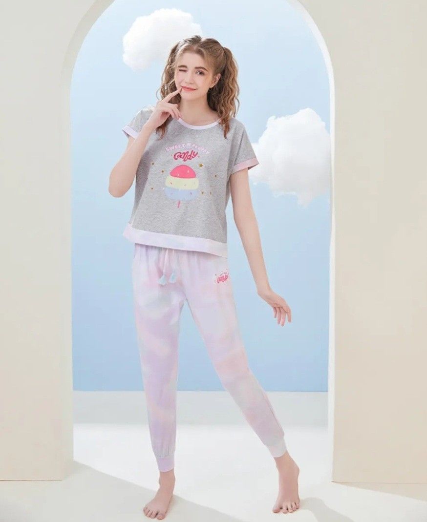 Young Hearts Cotton Candy Pyjamas Women s Fashion Dresses Sets