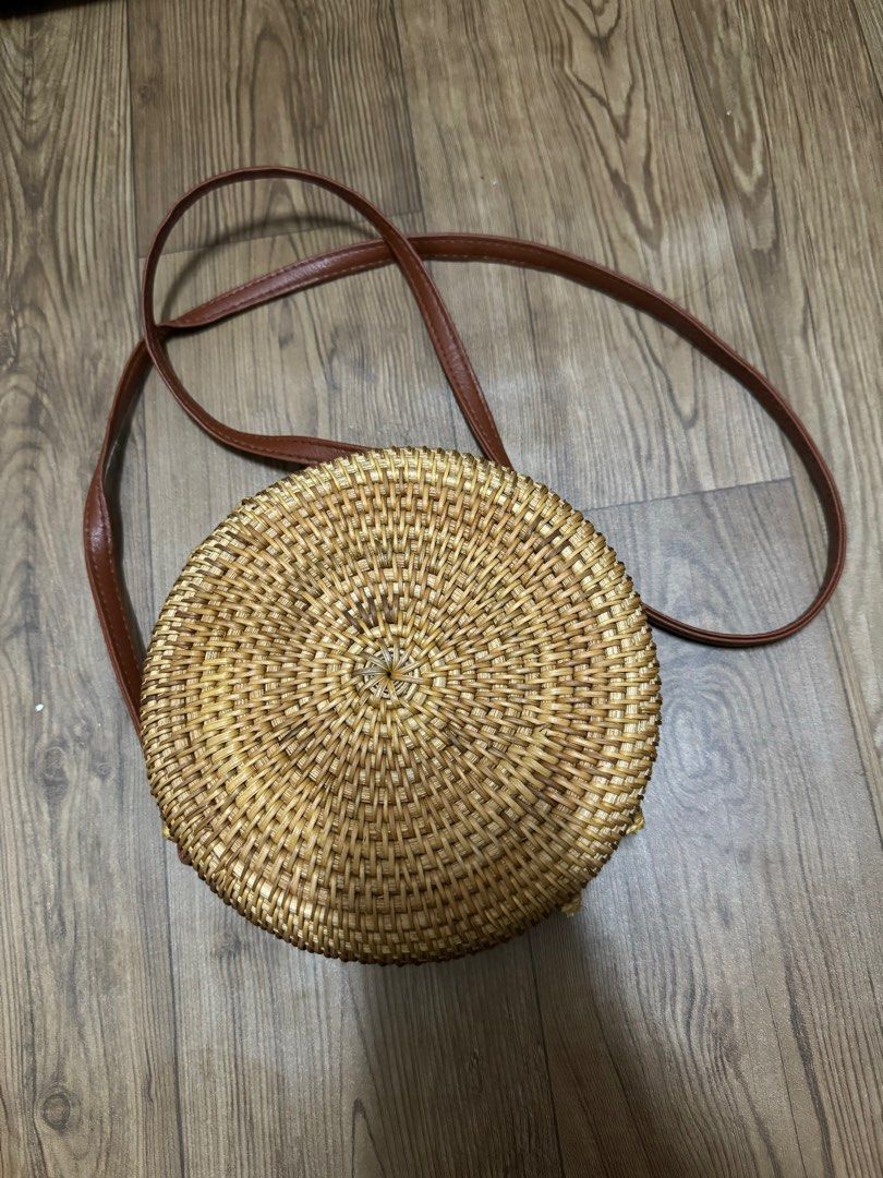 Rattan Circle Sling Women s Fashion Bags Wallets Cross body
