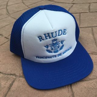 RHUDE BLUE TRUCKER CAP