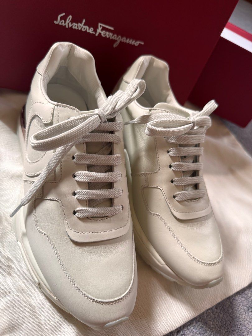 Salvatore ferragamo online white sneakers