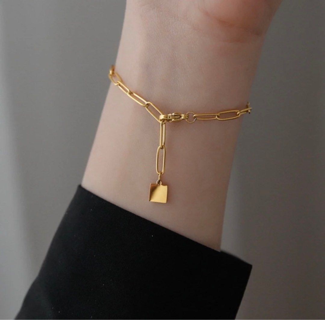 Square Chain Link Bracelet Women s Fashion Jewelry Organisers