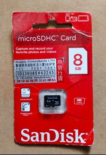 SanDisk MicroSDHC Memory Card 8GB