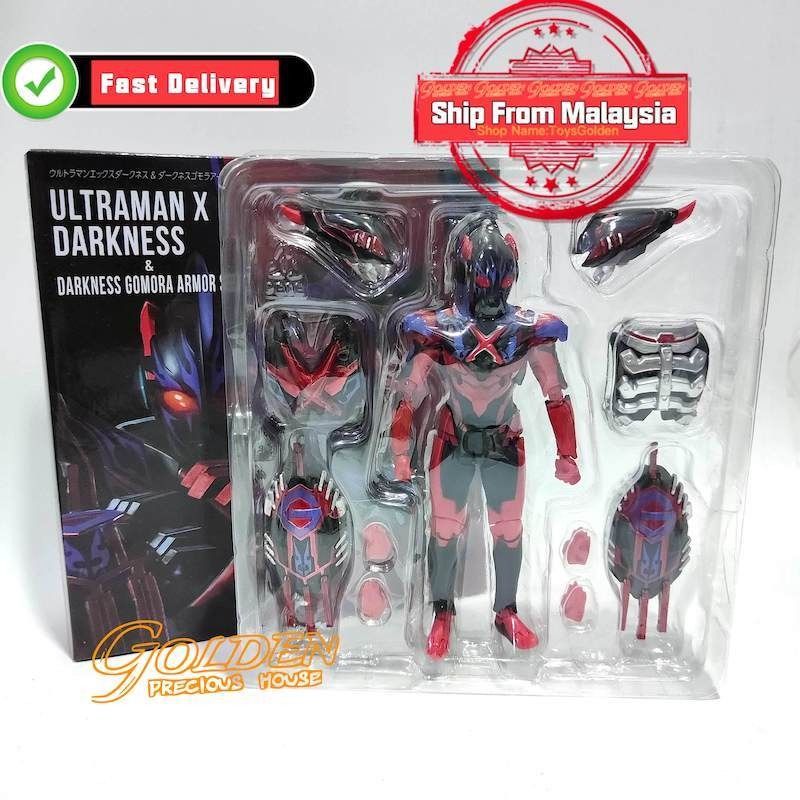 Figurine Japonaise Détaillée Sh Figuarts Dragon Ball Bandai S.H.Figuarts Ultraman X Darkness & Darkness Gomorrah - Juego De Armadura Sh Figuarts Goku Collectible Ultraman Darkness