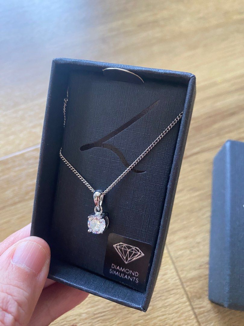 Real silver new arrivals diamond necklace