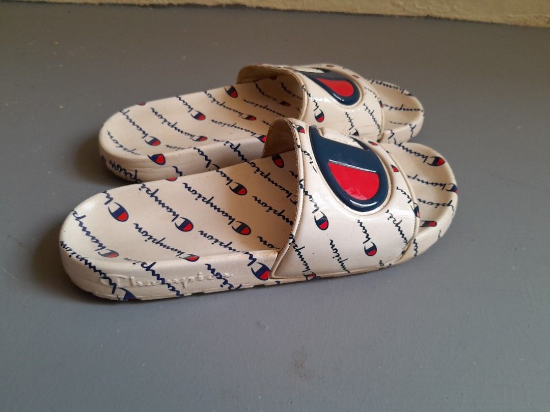 White champion slides mens best sale