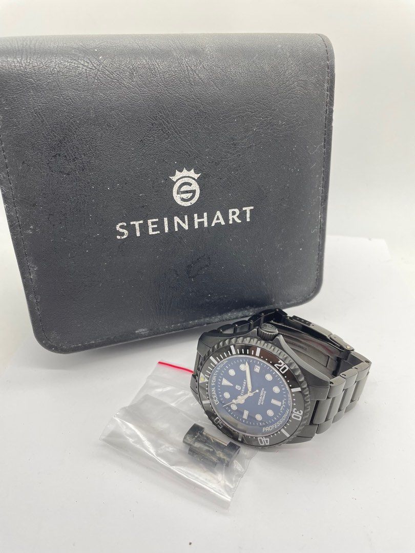 Steinhart Ocean Forty Four 44mm Quartz Watch Black DLC Men s