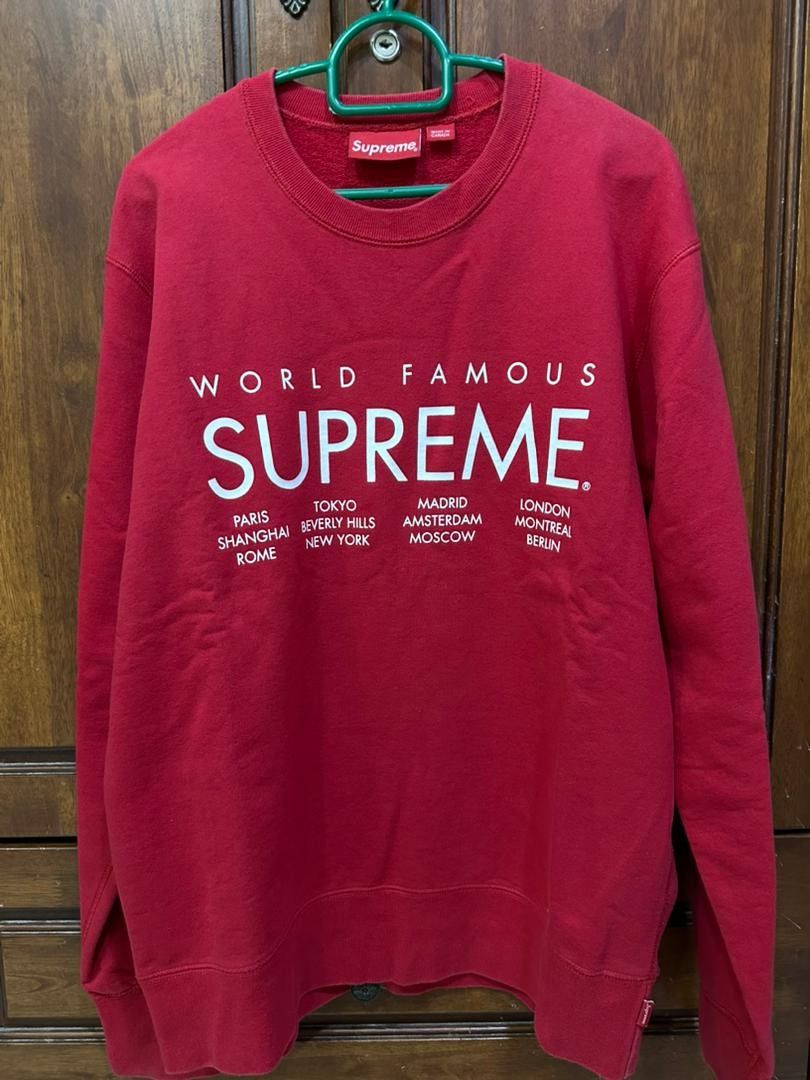 Supreme World Famous Crewneck Men s Fashion Tops Sets Tshirts