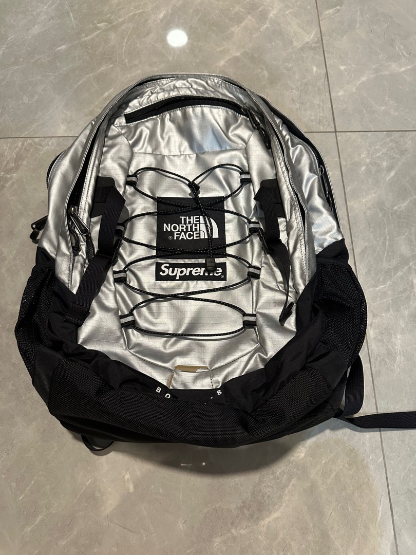 Supreme north face backpack silver sales
