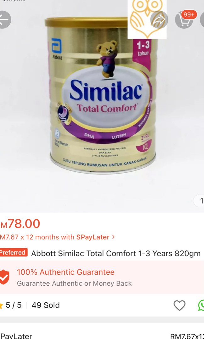 Kebaikan susu sale similac total comfort