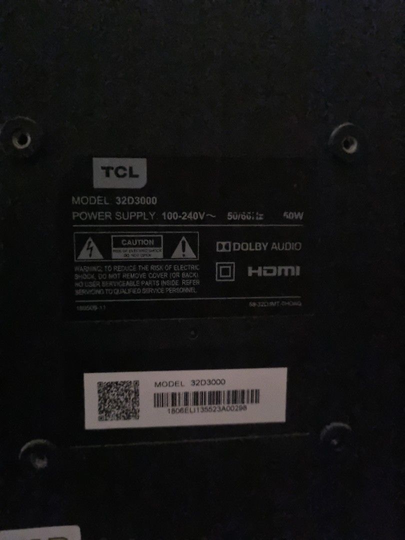 TCL 32" TV D3000 series, TV & Home Appliances, TV & Entertainment, TV ...