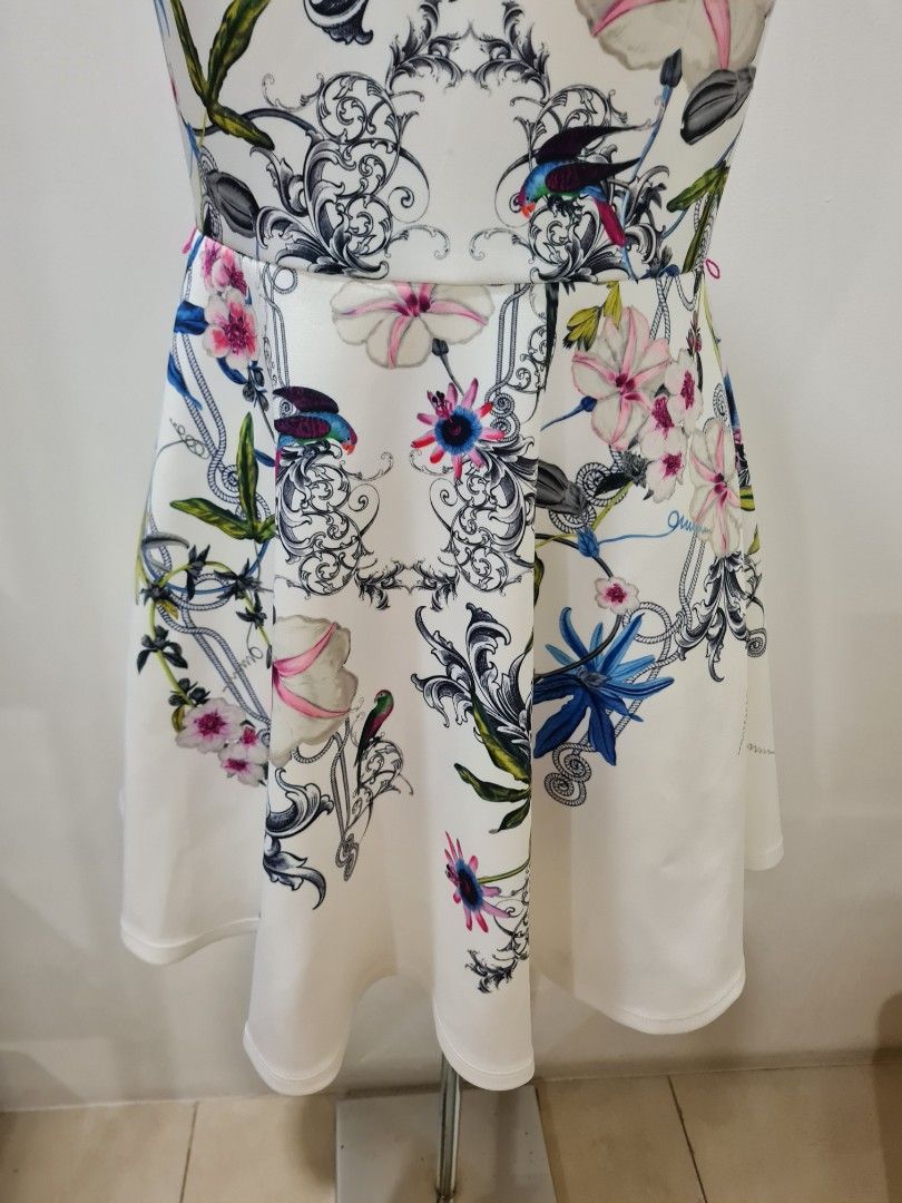 White floral ted baker dress cheap