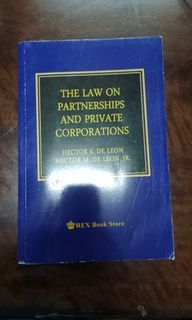 THE LAW ON PARTNERSHIPS AND PRIVATE CORPORATION